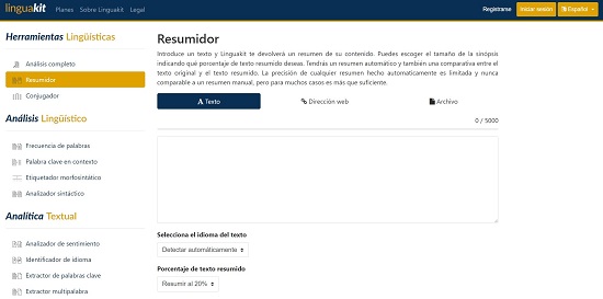 Linguakit Autoresumen online