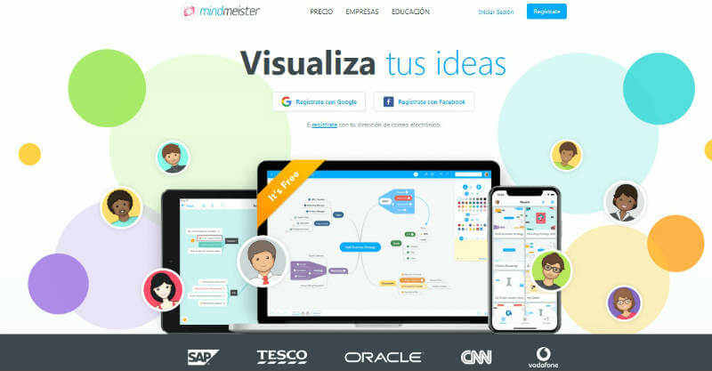 MindMeister programa para hacer mapas conceptuales con imagenes