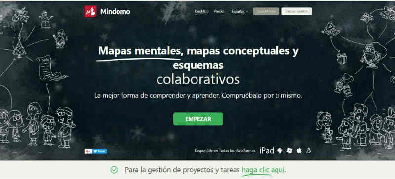 Mindomo mapas conceptuales online sin registro