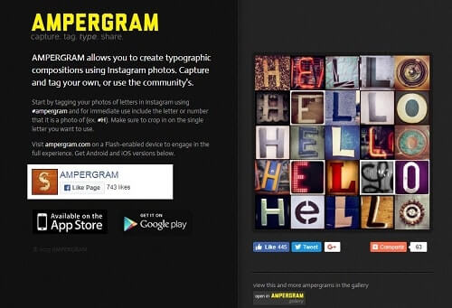 ampergram hacer posters