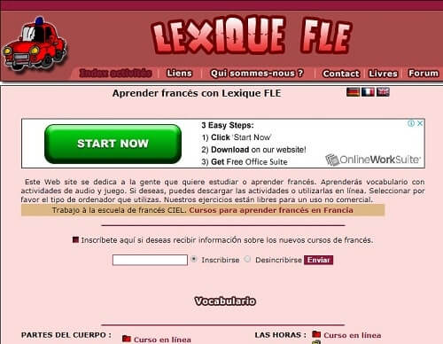 lexiquefle estudiar frances online