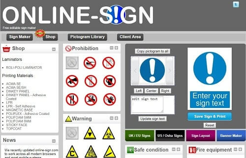 onlinesign Programa para hacer carteles facil