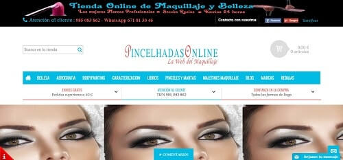 pincelhadas portales de maquillaje