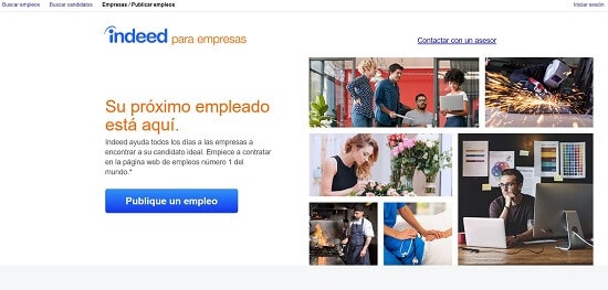 Indeed publicar una oferta de empleo