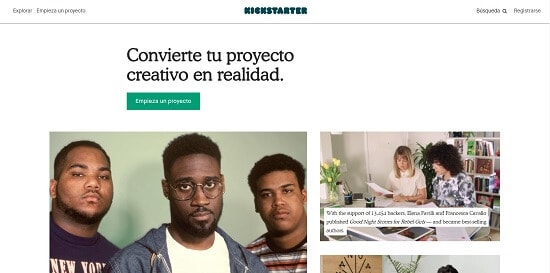 Kickstarter recibir donaciones