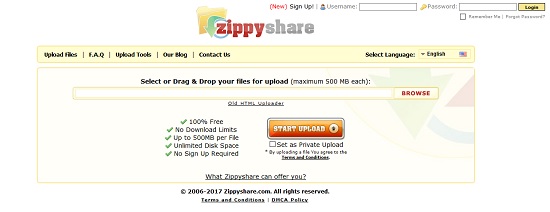 Zippyshare Subir música