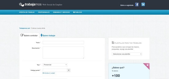trabajamos.net publicar ofertas de empleo