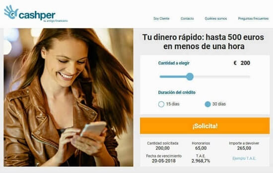 Cashper Dinero rápido