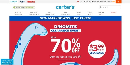 carters pagar con Paypal