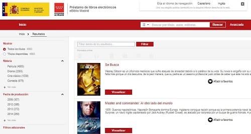 eBiblio películas online