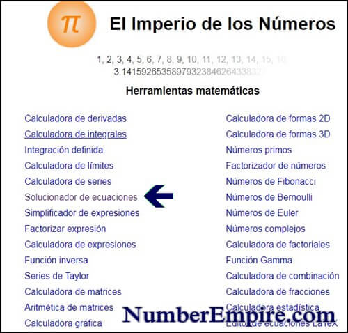 Calculadora para resolver ecuaciones online