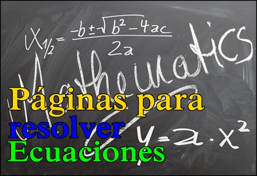Paginas para resolver ecuaciones