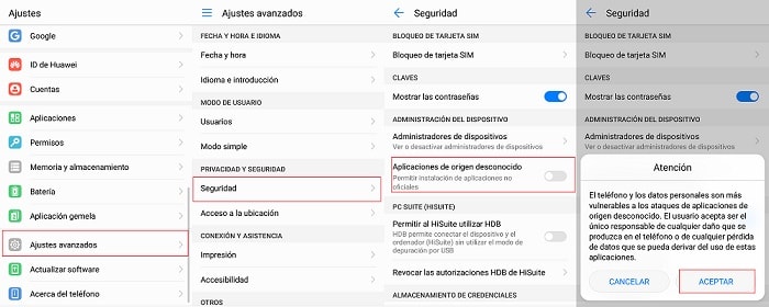 Cómo habilitar la instalación de APK en el móvil