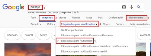 descargar imágenes gratis desde google sin copyright