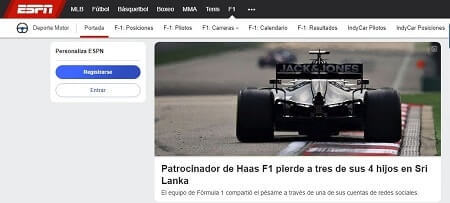 espn carreras de formula 1 gratis
