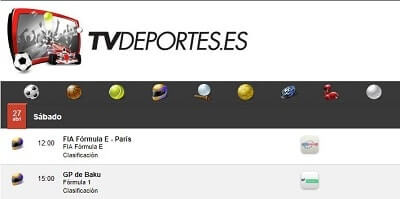 tvdeportes formula uno online