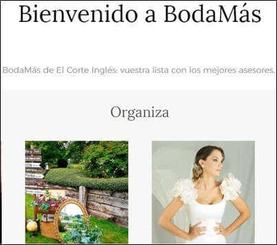 BodaMas la web de modas del Corte Ingles