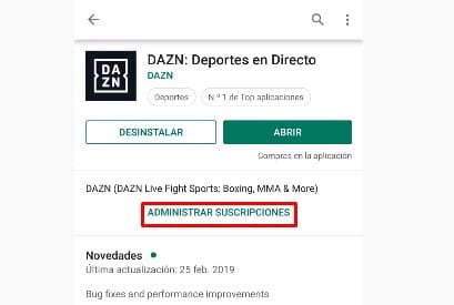 DAZN suscripciones