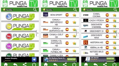 Punga TV aplicación