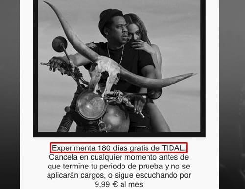 Tidal 6 promoción