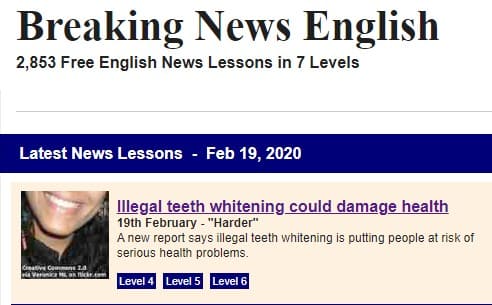 Breaking News English practicar listening