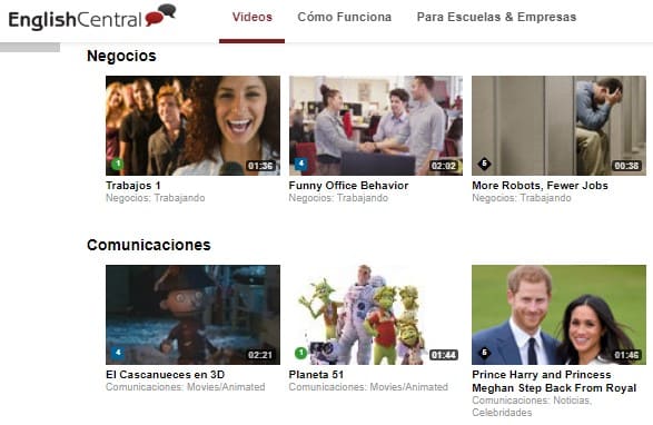 English Central practicar listening