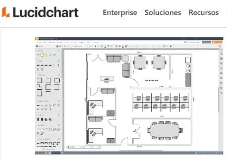 Lucidchart casa planos