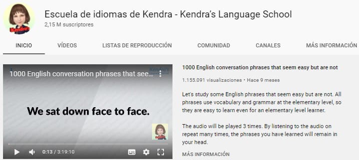 YouTube practicar listening