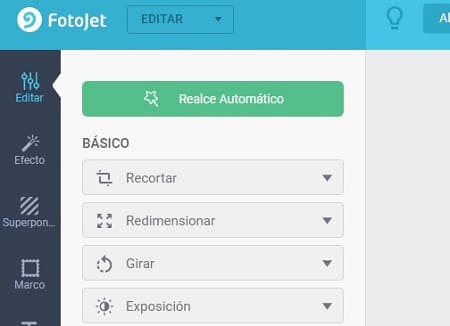 FotoJet editor de fotografía