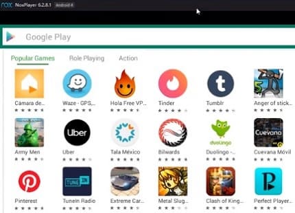 NOX emulador Android