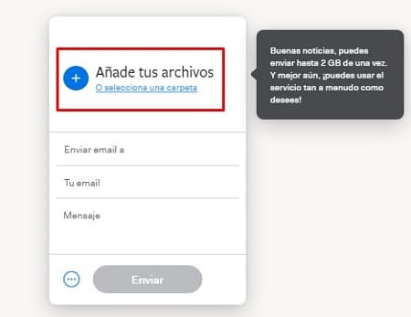 WeTransfer ordenador