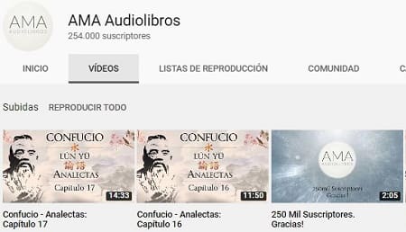 YouTube descargar audiolibros